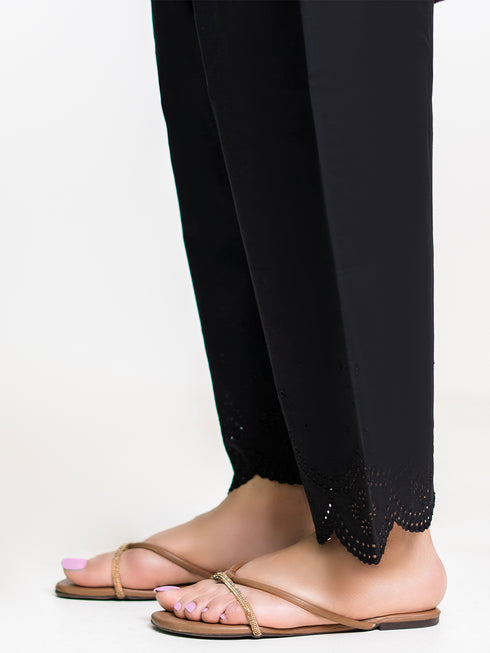 Chikan Kari Shalwar Black