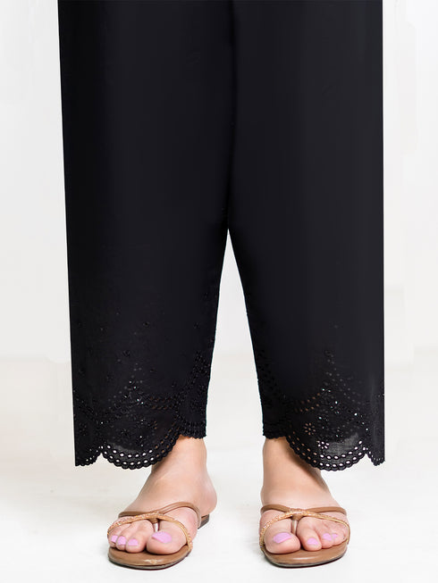 Chikan Kari Shalwar Black